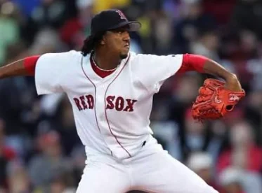 Pedro Martinez pitching for the Boston Red Sox